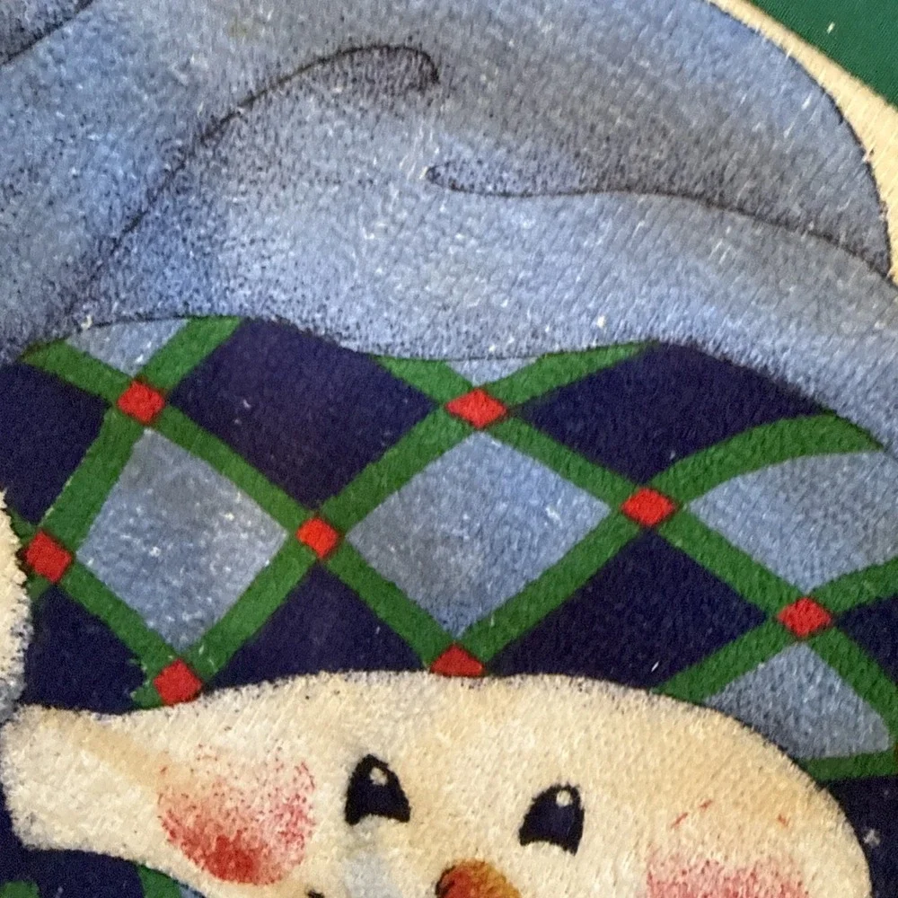 Vinrage Handmade Snowman Table Runner 40in X 15in